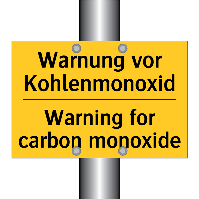 Warnung vor Kohlenmonoxid - Warning for carbon monoxide