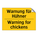 Warnung für Hühner - Warning for chickens