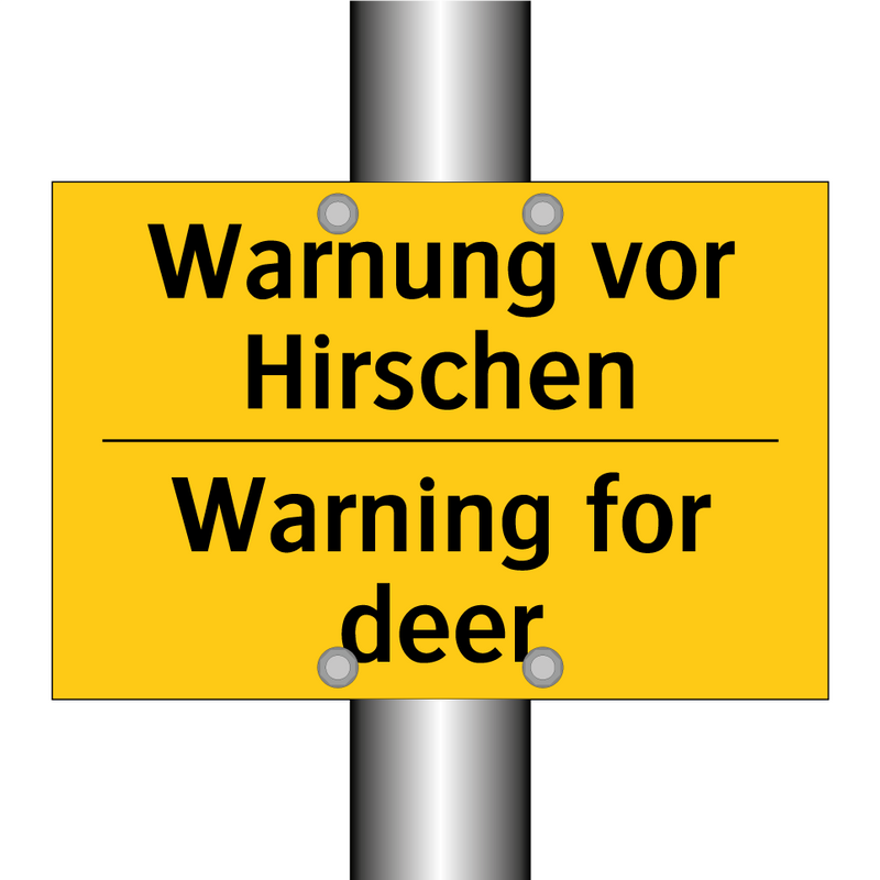Warnung vor Hirschen - Warning for deer