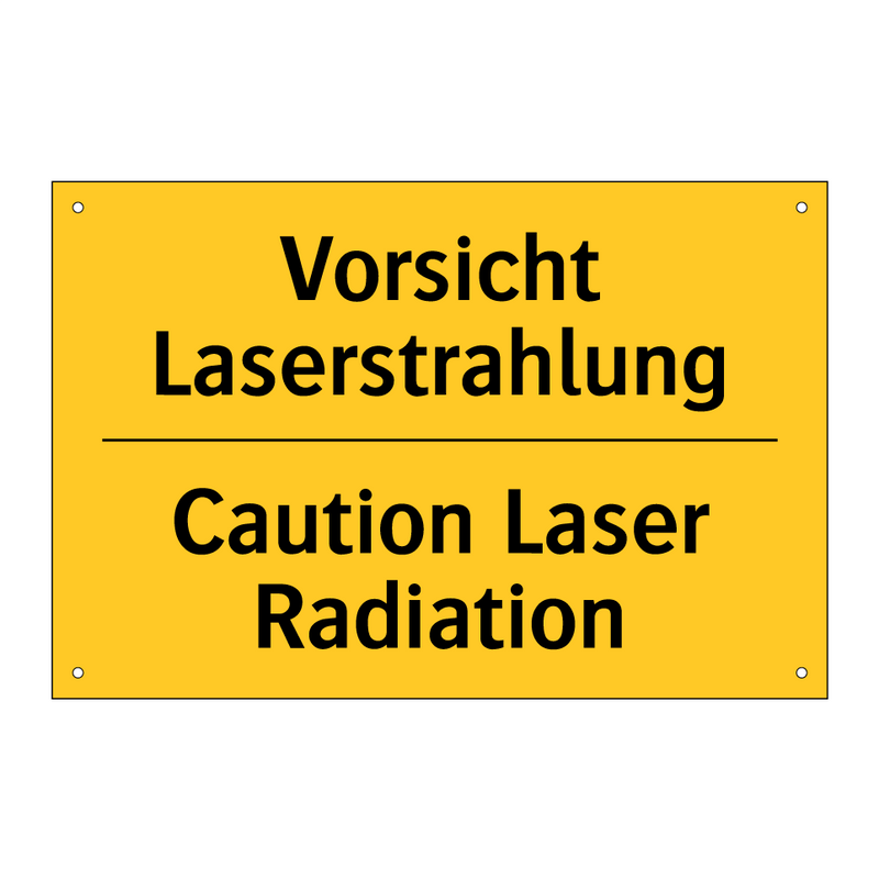 Vorsicht Laserstrahlung - Caution Laser Radiation