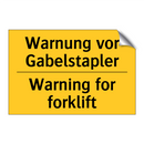 Warnung vor Gabelstapler - Warning for forklift
