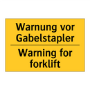 Warnung vor Gabelstapler - Warning for forklift