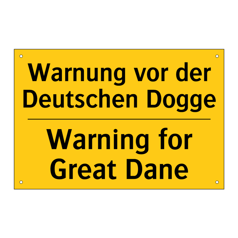 Warnung vor der Deutschen Dogge/.../ - Warning for Great Dane