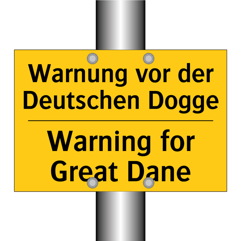 Warnung vor der Deutschen Dogge/.../ - Warning for Great Dane