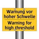Warnung vor hoher Schwelle - Warning for high threshold
