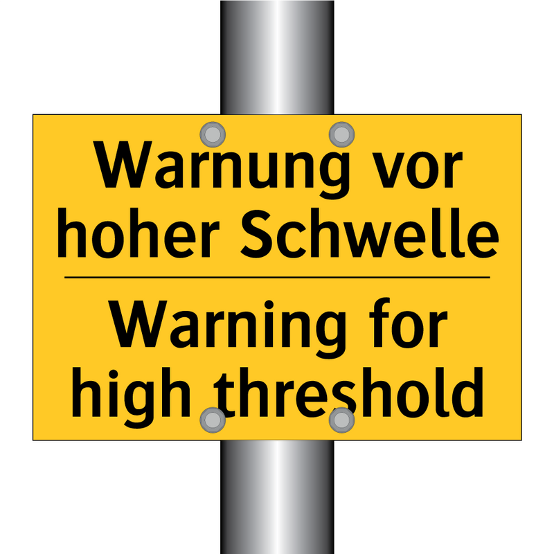 Warnung vor hoher Schwelle - Warning for high threshold