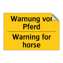 Warnung vor Pferd - Warning for horse