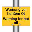 Warnung vor heißem Öl - Warning for hot oil