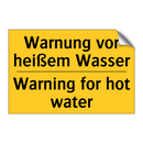 Warnung vor heißem Wasser - Warning for hot water