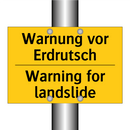 Warnung vor Erdrutsch - Warning for landslide