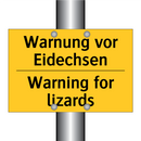 Warnung vor Eidechsen - Warning for lizards