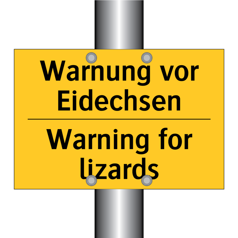 Warnung vor Eidechsen - Warning for lizards