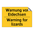 Warnung vor Eidechsen - Warning for lizards