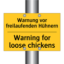 Warnung vor freilaufenden Hühnern/.../ - Warning for loose chickens
