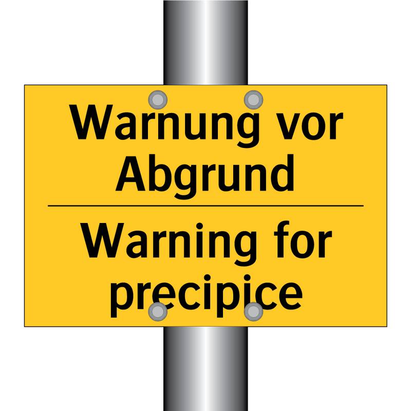 Warnung vor Abgrund - Warning for precipice