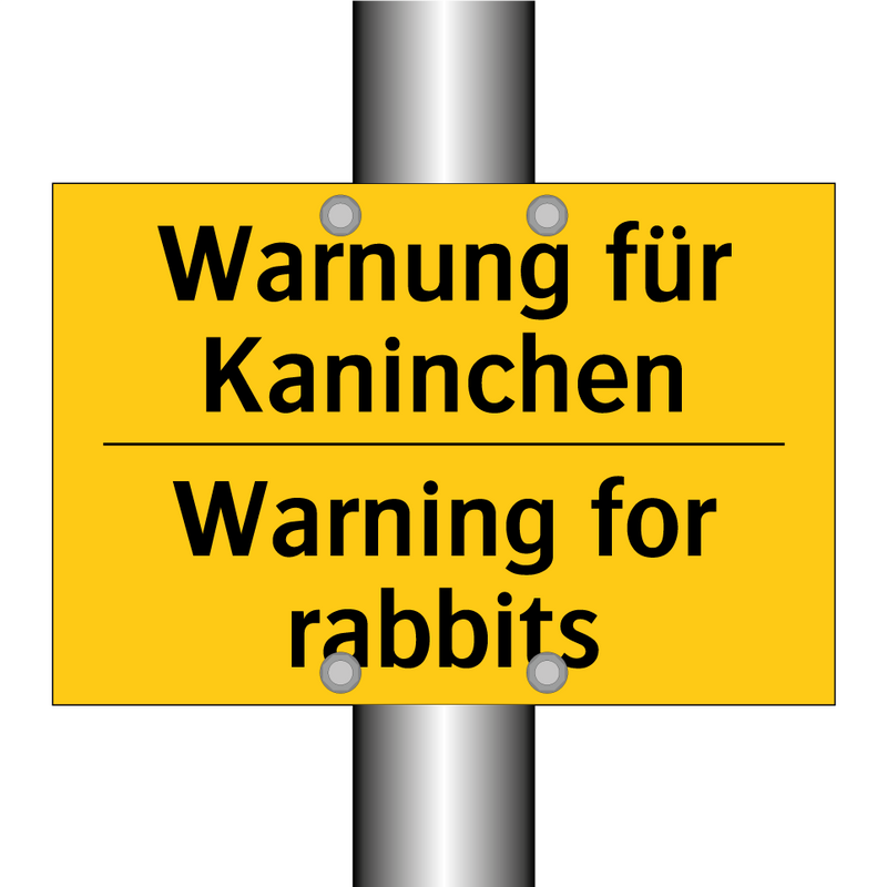 Warnung für Kaninchen - Warning for rabbits