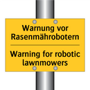 Warnung vor Rasenmährobotern - Warning for robotic lawnmowers