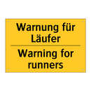 Warnung für Läufer - Warning for runners