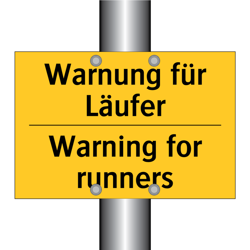 Warnung für Läufer - Warning for runners