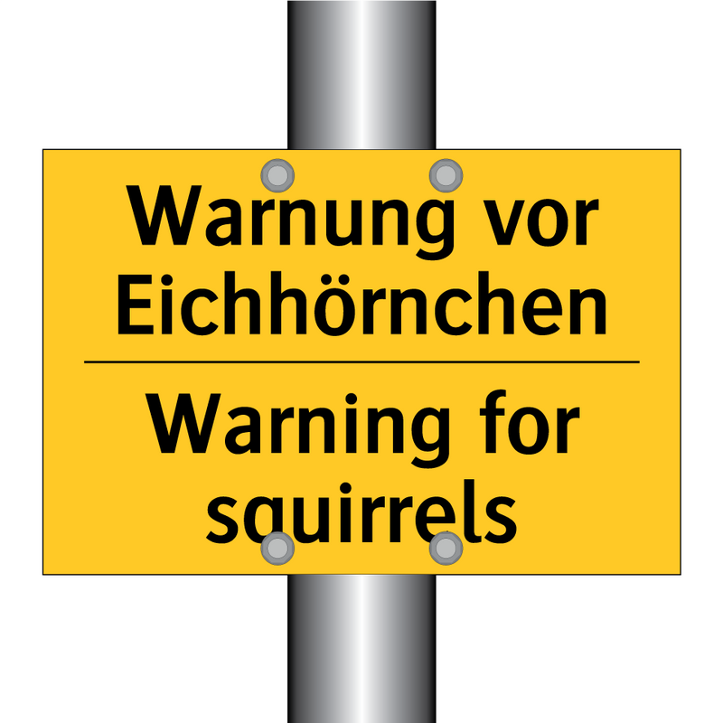 Warnung vor Eichhörnchen - Warning for squirrels