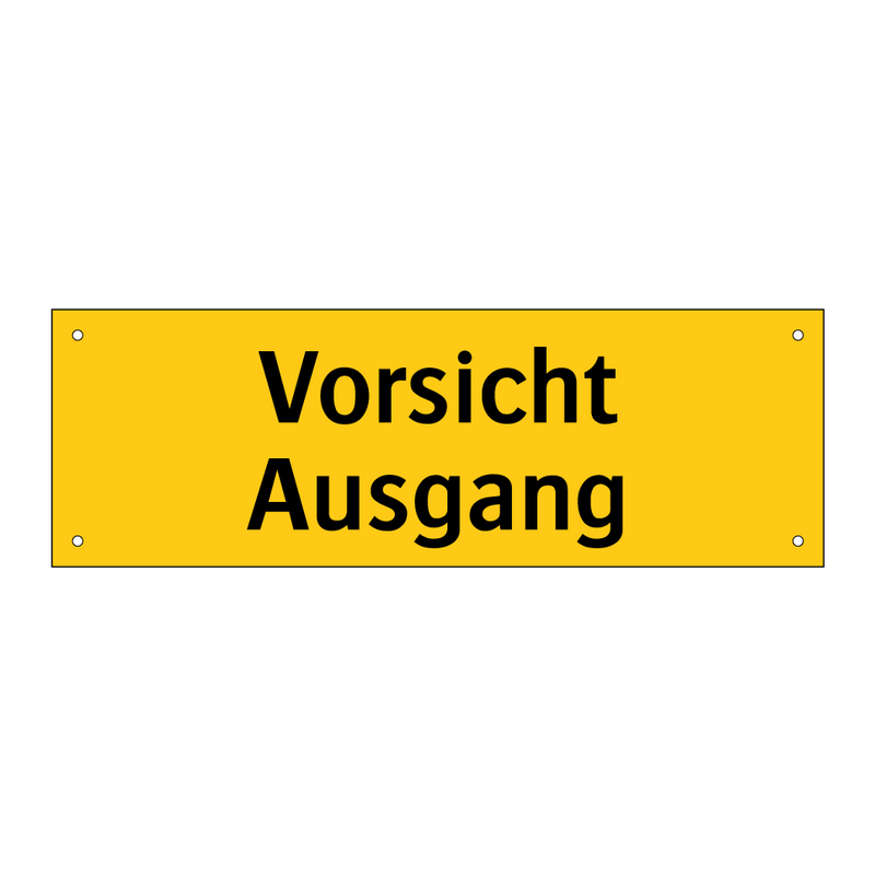 Vorsicht Ausgang