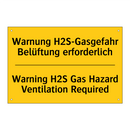 Warnung H2S-Gasgefahr Belüftung /.../ - Warning H2S Gas Hazard Ventilation /.../