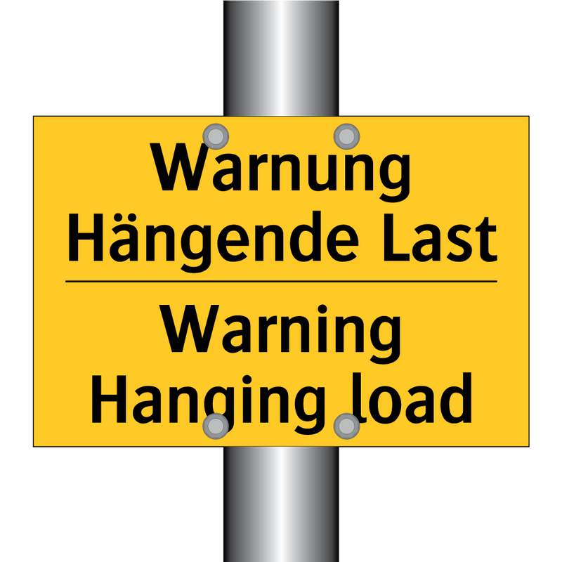 Warnung Hängende Last - Warning Hanging load