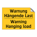 Warnung Hängende Last - Warning Hanging load