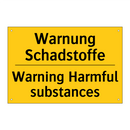 Warnung Schadstoffe - Warning Harmful substances