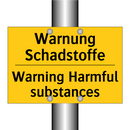 Warnung Schadstoffe - Warning Harmful substances