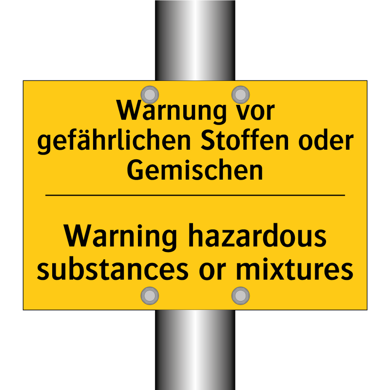 Warnung vor gefährlichen Stoffen /.../ - Warning hazardous substances or /.../