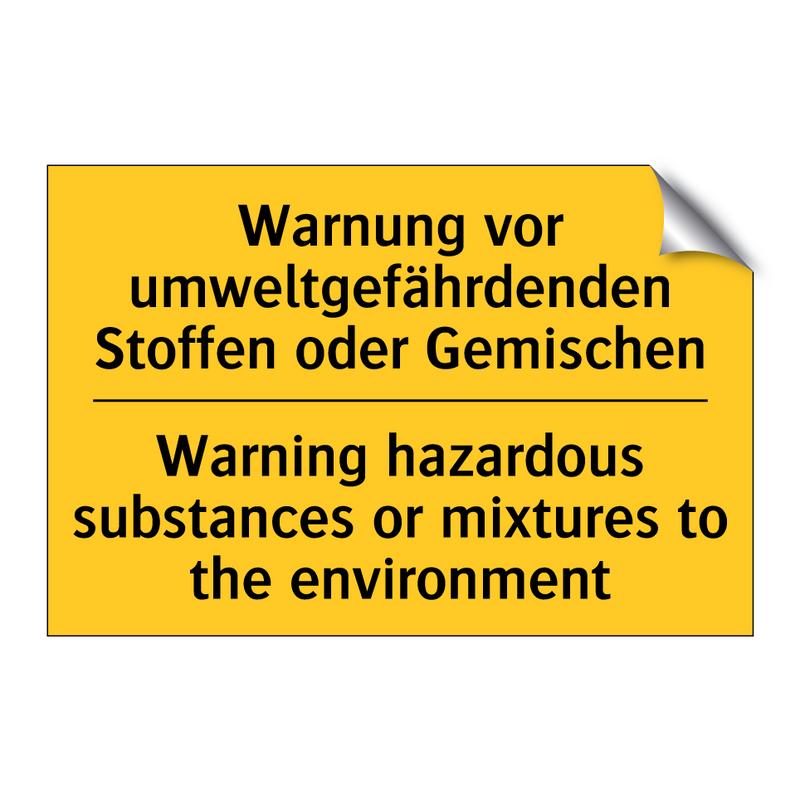 Warnung vor umweltgefährdenden /.../ - Warning hazardous substances or /.../