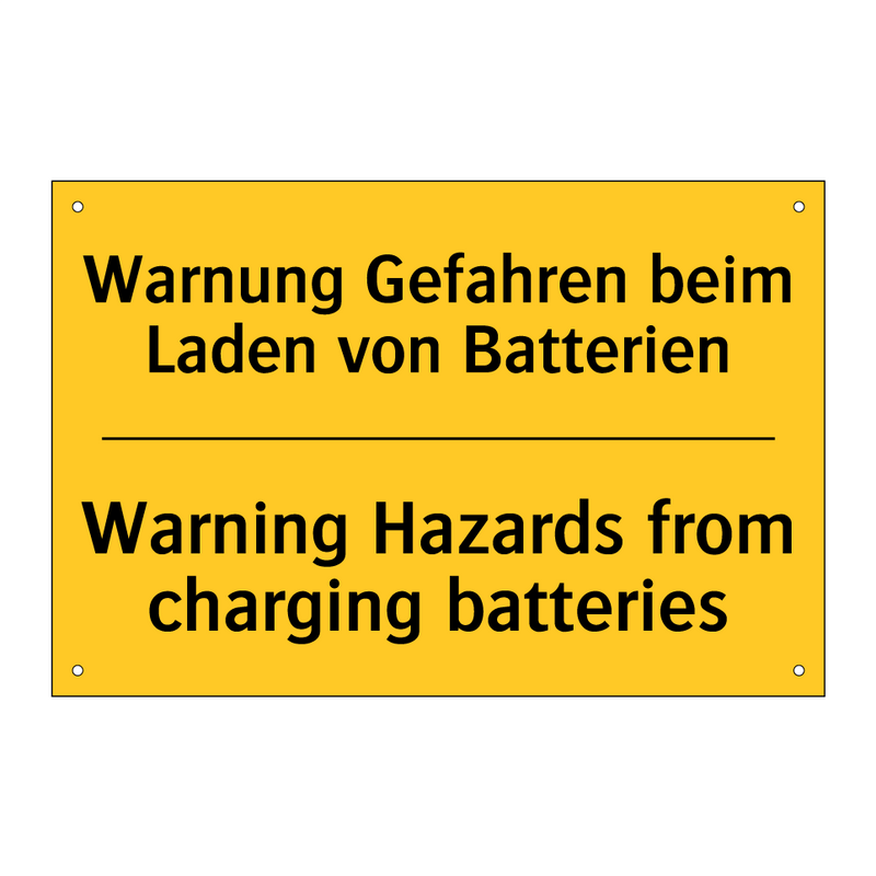 Warnung Gefahren beim Laden von /.../ - Warning Hazards from charging /.../