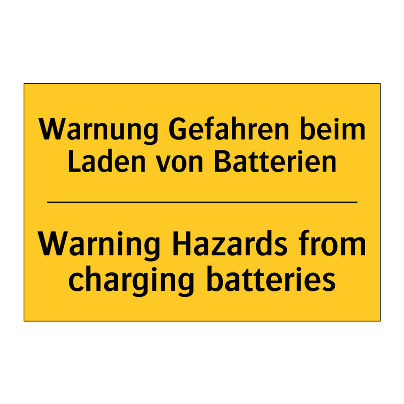 Warnung Gefahren beim Laden von /.../ - Warning Hazards from charging /.../