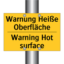 Warnung Heiße Oberfläche - Warning Hot surface