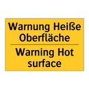 Warnung Heiße Oberfläche - Warning Hot surface