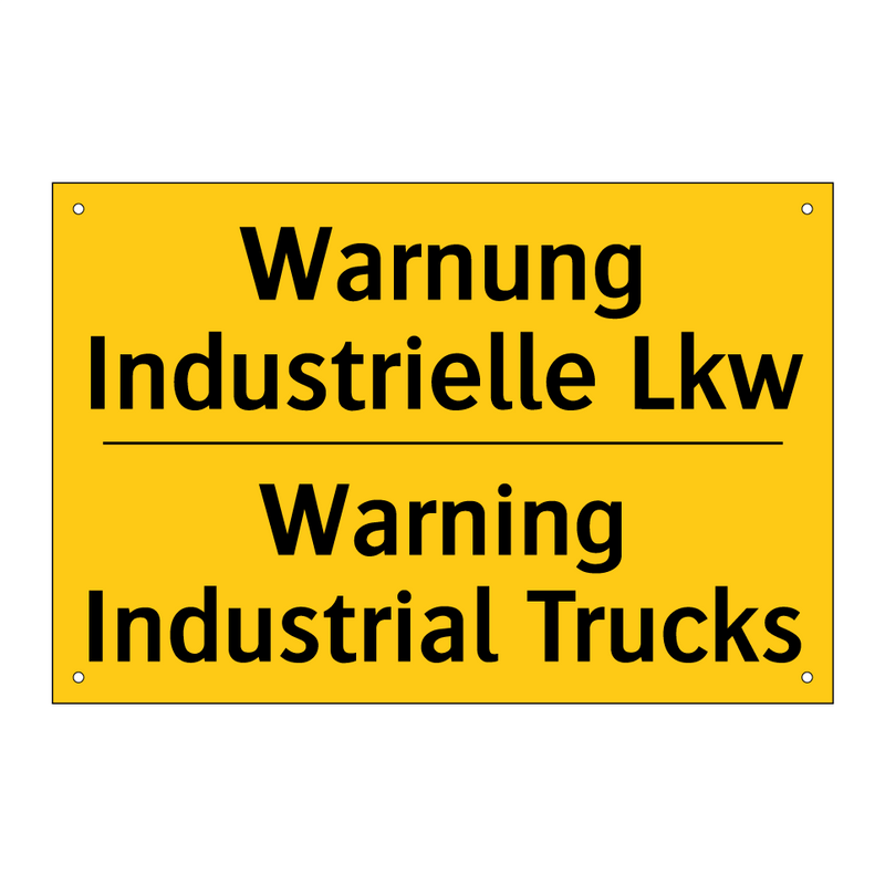 Warnung Industrielle Lkw - Warning Industrial Trucks