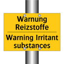 Warnung Reizstoffe - Warning Irritant substances
