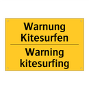 Warnung Kitesurfen - Warning kitesurfing