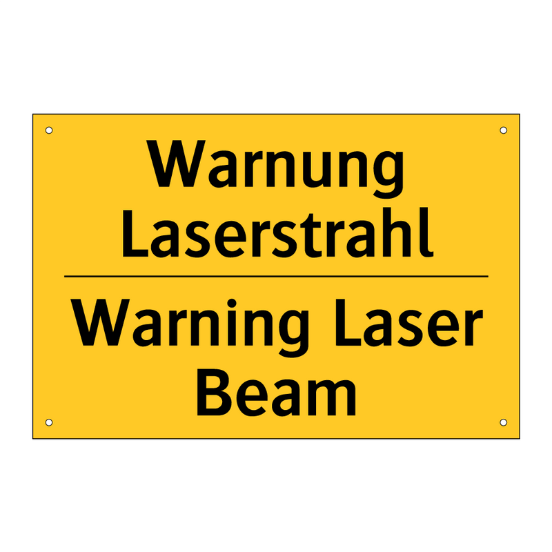 Warnung Laserstrahl - Warning Laser Beam