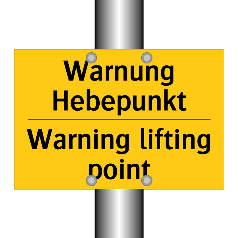 Warnung Hebepunkt - Warning lifting point