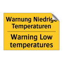 Warnung Niedrige Temperaturen - Warning Low temperatures
