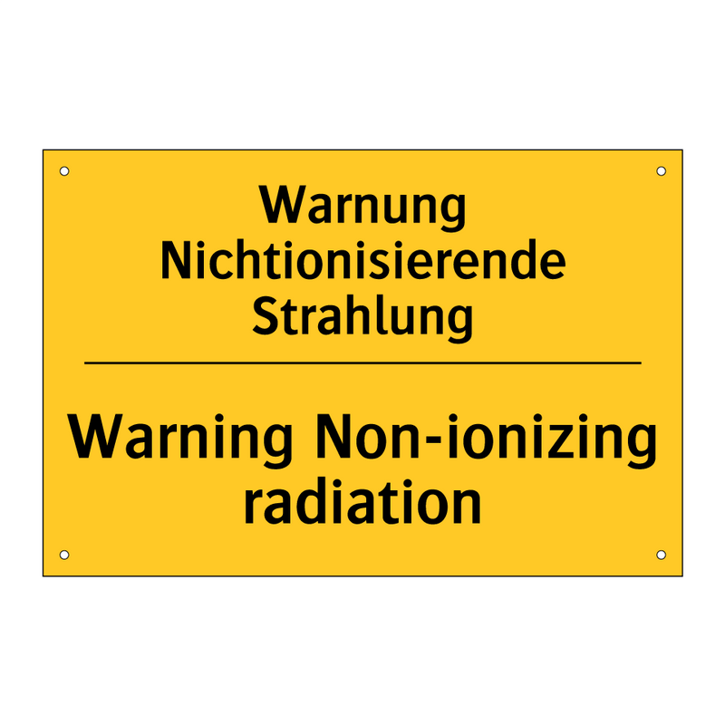 Warnung Nichtionisierende Strahlung/.../ - Warning Non-ionizing radiation