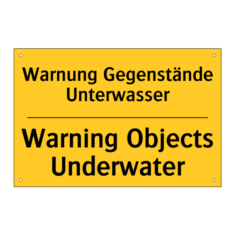 Warnung Gegenstände Unterwasser/.../ - Warning Objects Underwater