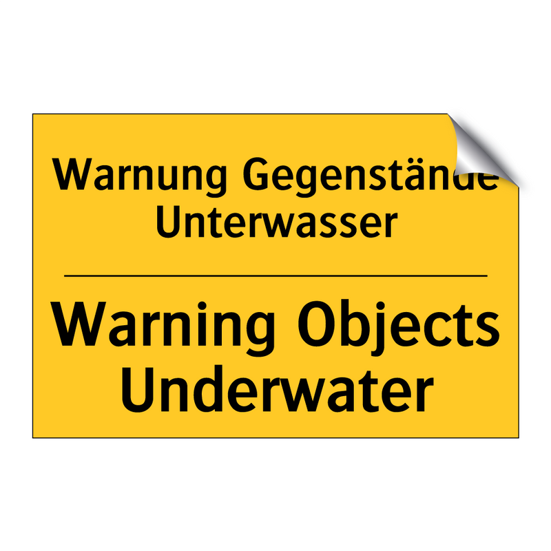 Warnung Gegenstände Unterwasser/.../ - Warning Objects Underwater