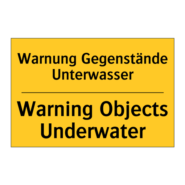 Warnung Gegenstände Unterwasser/.../ - Warning Objects Underwater