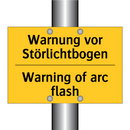 Warnung vor Störlichtbogen - Warning of arc flash