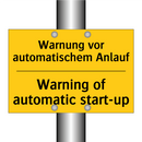 Warnung vor automatischem Anlauf/.../ - Warning of automatic start-up