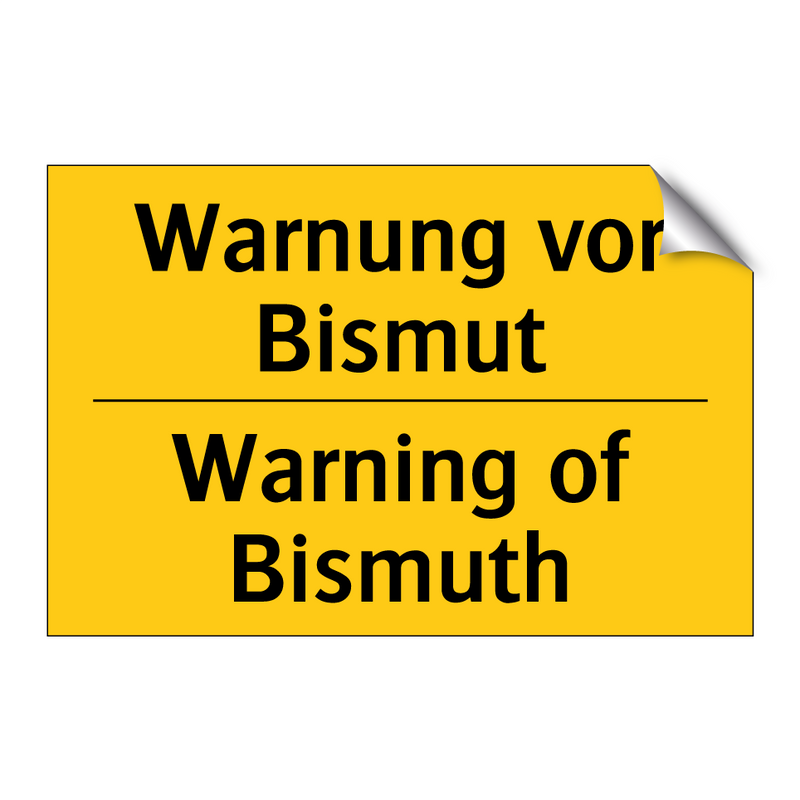 Warnung vor Bismut - Warning of Bismuth