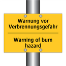 Warnung vor Verbrennungsgefahr - Warning of burn hazard